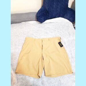 NWT POLO RALPH LAUREN Khaki Flat Front Quick Drying SIZE 42 GOLF SHORTS
